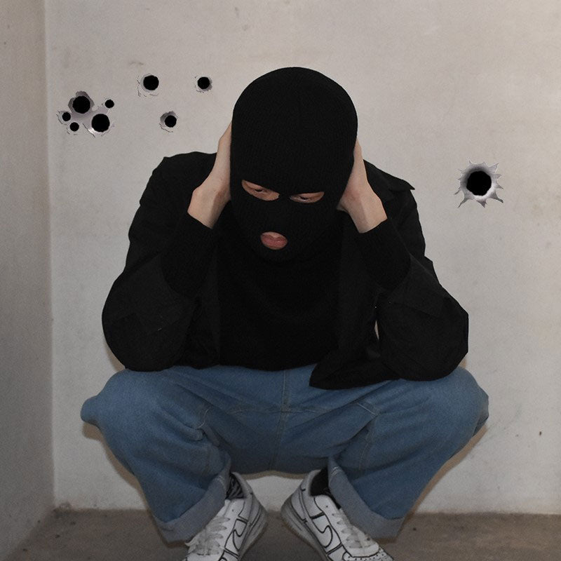 Full Face 3-Hole Knit Balaclava Ski Mask by HitMyNeed