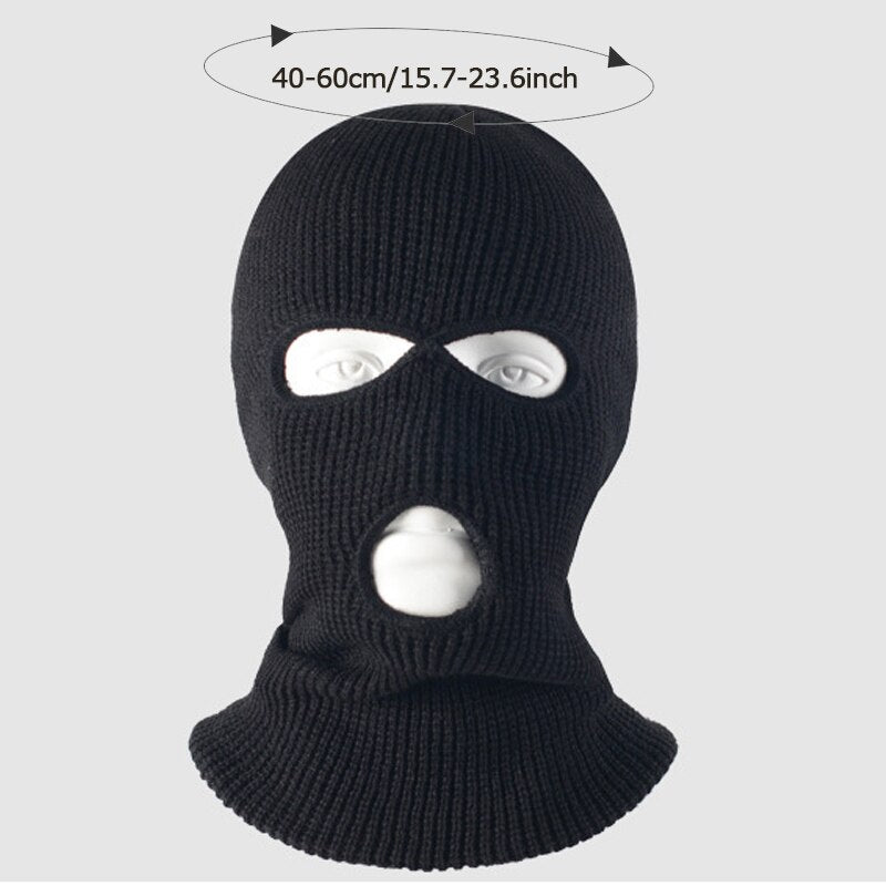 Full Face 3-Hole Knit Balaclava Ski Mask by HitMyNeed