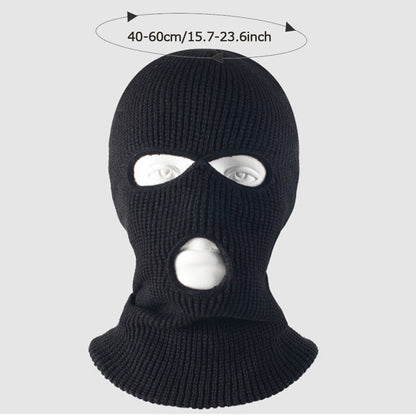 Full Face 3-Hole Knit Balaclava Ski Mask by HitMyNeed