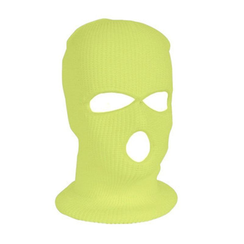 Full Face 3-Hole Knit Balaclava Ski Mask green by HitMyNeed