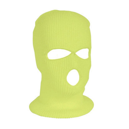 Full Face 3-Hole Knit Balaclava Ski Mask green by HitMyNeed