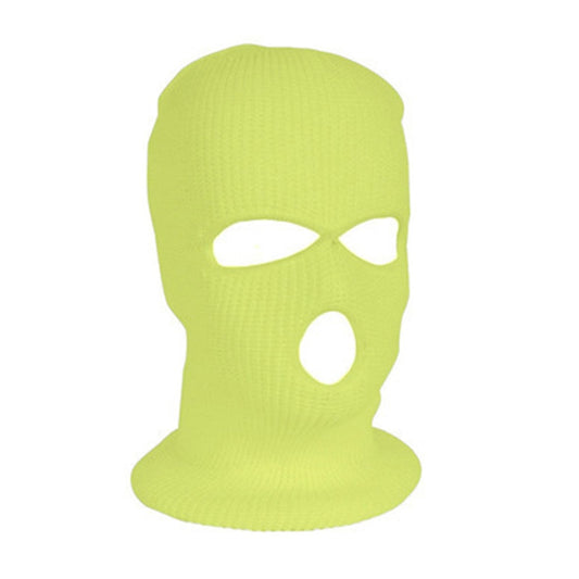 Full Face 3-Hole Knit Balaclava Ski Mask green by HitMyNeed