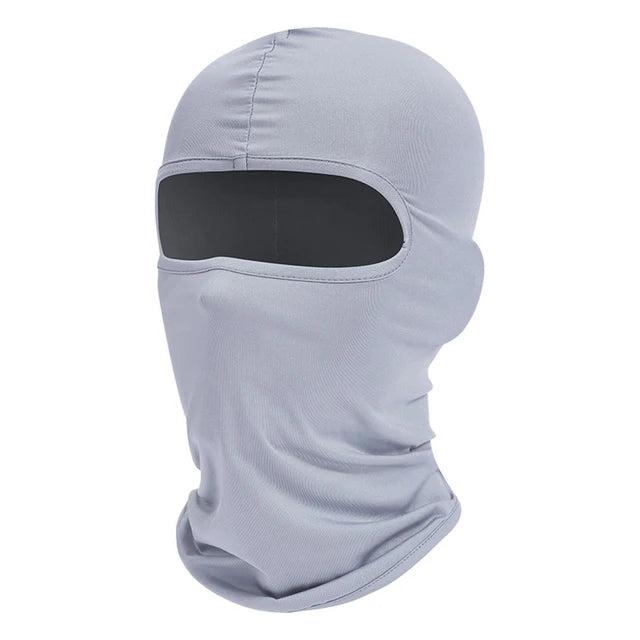 Full Face Balaclava Ski Mask with UV Protection light-gray by HitMyNeed