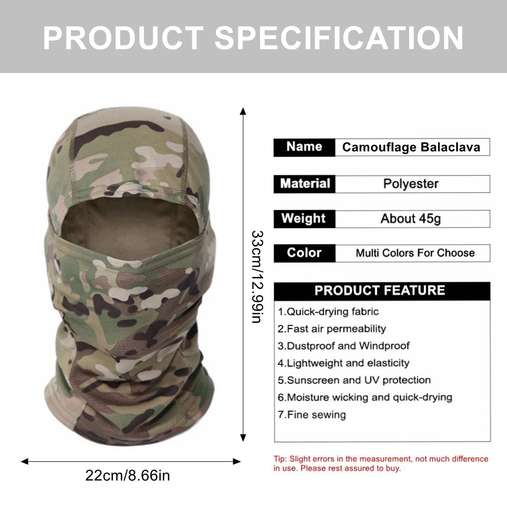 Full Face Camouflage Balaclava for Outdoor Sports by HitMyNeed