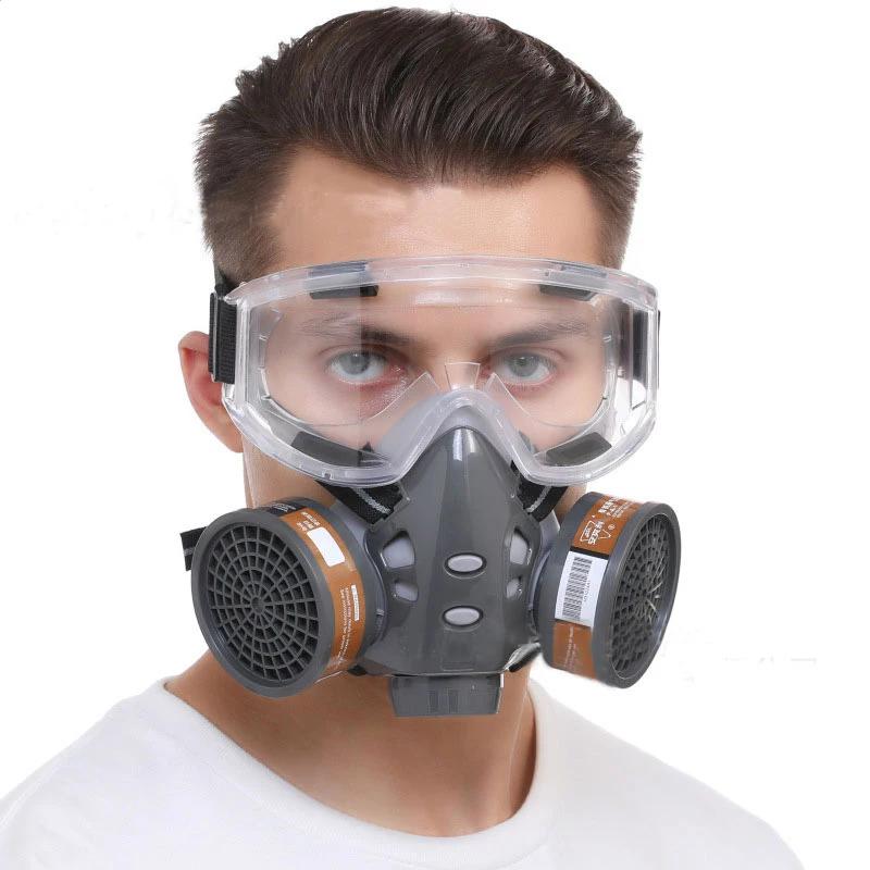 Full Face Gas Mask With Integrated Safety Glasses by HitMyNeed