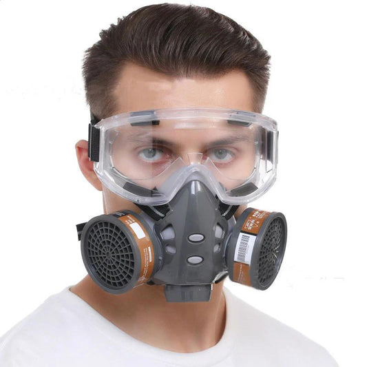 Full Face Gas Mask With Integrated Safety Glasses by HitMyNeed