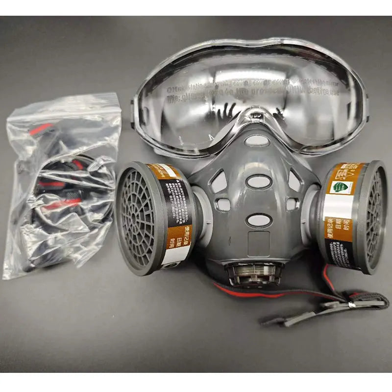Full Face Gas Mask With Integrated Safety Glasses by HitMyNeed