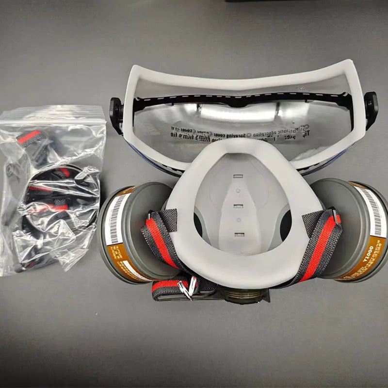 Full Face Gas Mask With Integrated Safety Glasses by HitMyNeed