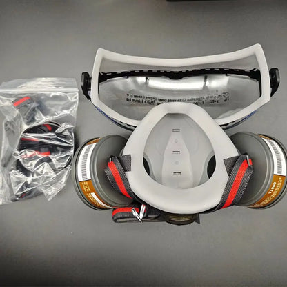 Full Face Gas Mask With Integrated Safety Glasses by HitMyNeed