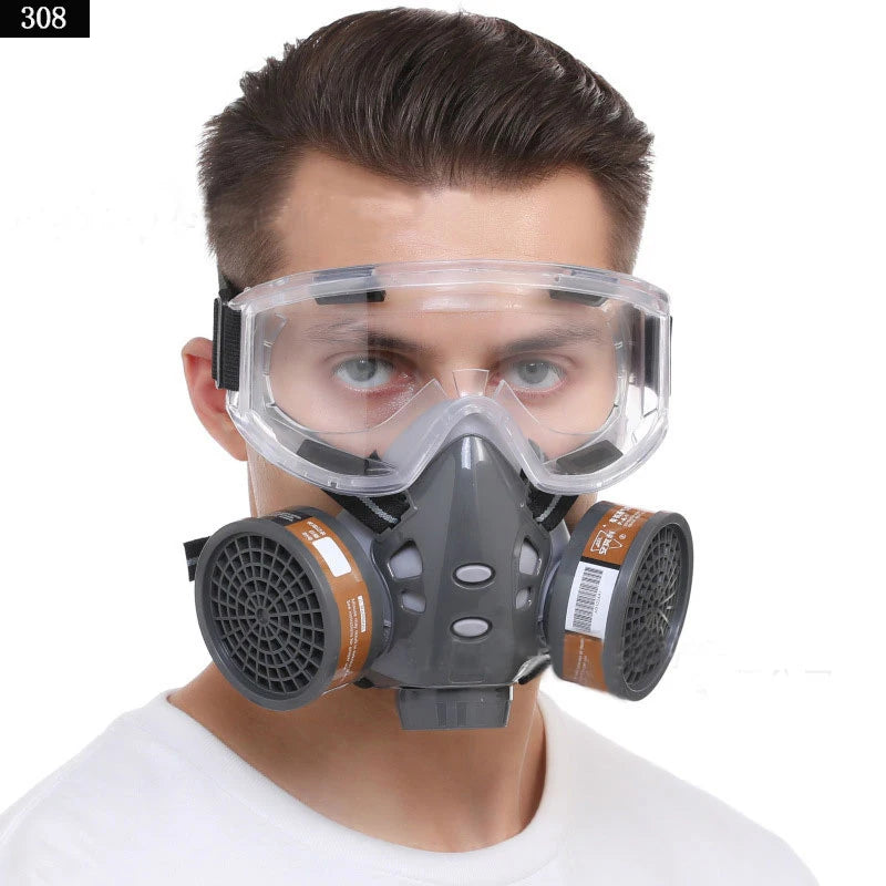 Full Face Gas Mask With Integrated Safety Glasses by HitMyNeed