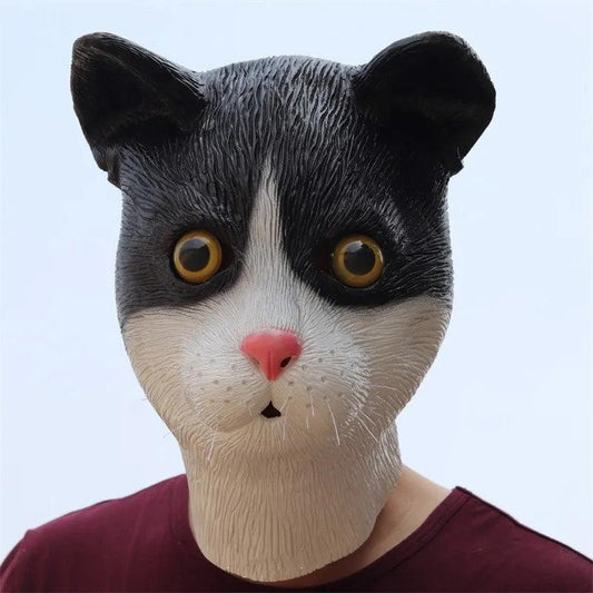 Full Face Latex Cat Mask for Costume & Cosplay by HitMyNeed