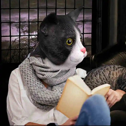 Full Face Latex Cat Mask for Costume & Cosplay by HitMyNeed