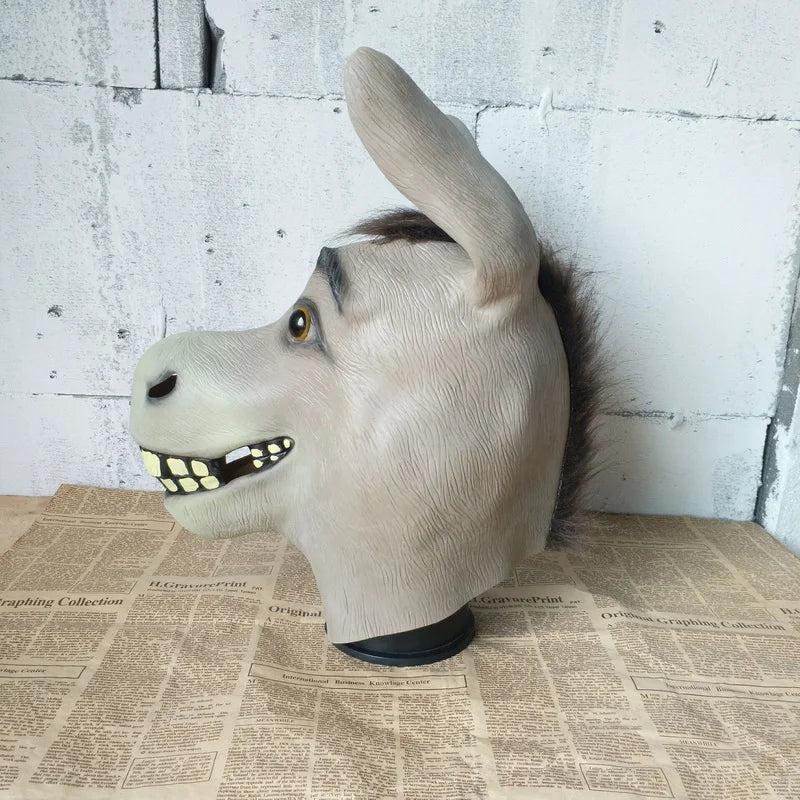 Full Face Latex Donkey Mask with Protruding Teeth by HitMyNeed