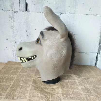 Full Face Latex Donkey Mask with Protruding Teeth by HitMyNeed