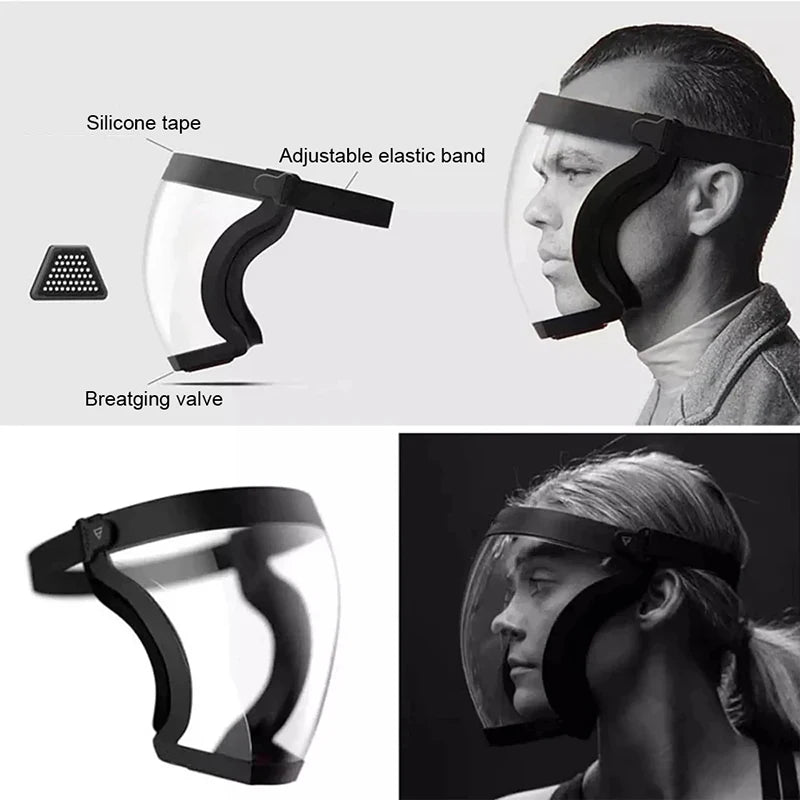 Full Face Transparent Protective Mask with Filter by HitMyNeed