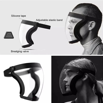 Full Face Transparent Protective Mask with Filter by HitMyNeed