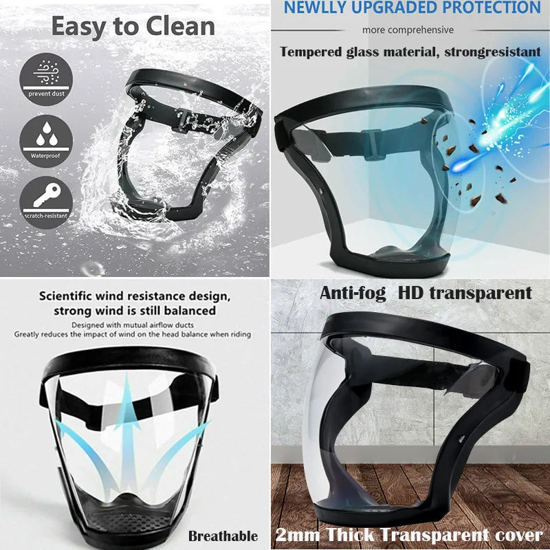 Full Face Transparent Protective Mask with Filter by HitMyNeed
