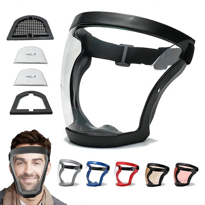 Full Face Transparent Protective Mask with Filter by HitMyNeed