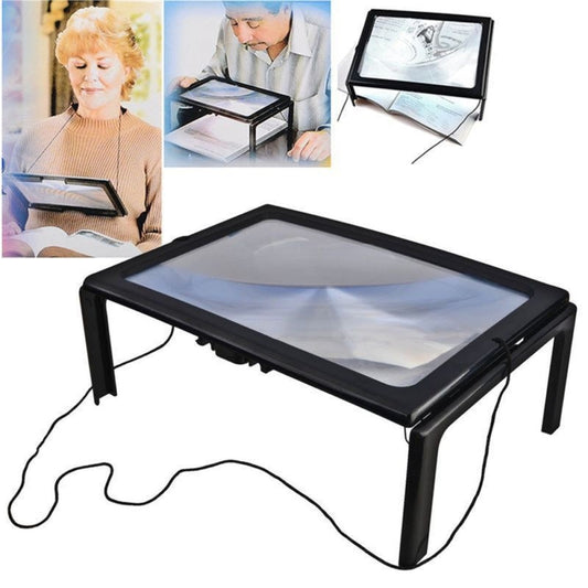 Full Page LED Magnifier Reading Aid A4 3X by HitMyNeed