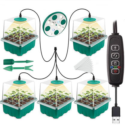 Full Spectrum LED Grow Light Seed Starter Kit, 12-Cell by HitMyNeed