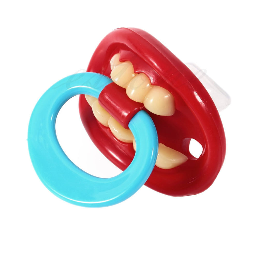 Funny Baby Pacifiers with Novelty Teeth & Moustache by HitMyNeed