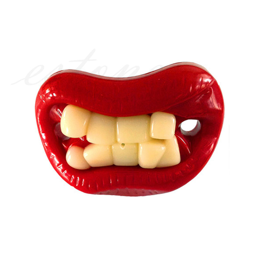Funny Baby Pacifiers with Novelty Teeth & Moustache by HitMyNeed