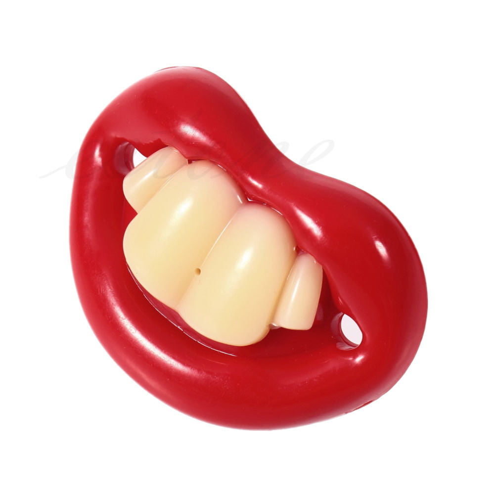 Funny Baby Pacifiers with Novelty Teeth & Moustache by HitMyNeed