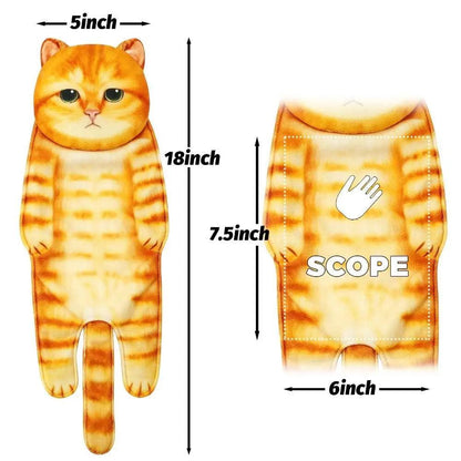 Funny Cat Microfiber Hand Towels with Hanging Loop by HitMyNeed