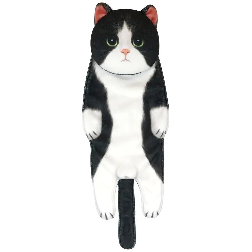 Funny Cat Microfiber Hand Towels with Hanging Loop 4 by HitMyNeed