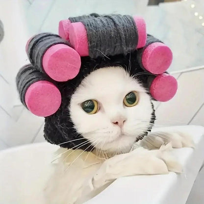 Funny Curly Adjustable Pet Hat for Cats and Dogs by HitMyNeed