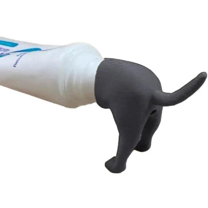 Funny Dog Butt Toothpaste Topper Dispenser Cap gray by HitMyNeed