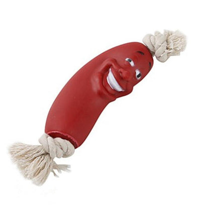 Funny Dog Sausage Rope Toy for Chewing & Tugging by HitMyNeed