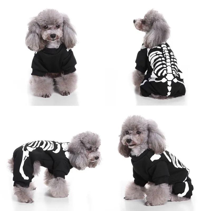 Funny Dog Skeleton Halloween Costume Outfit by HitMyNeed