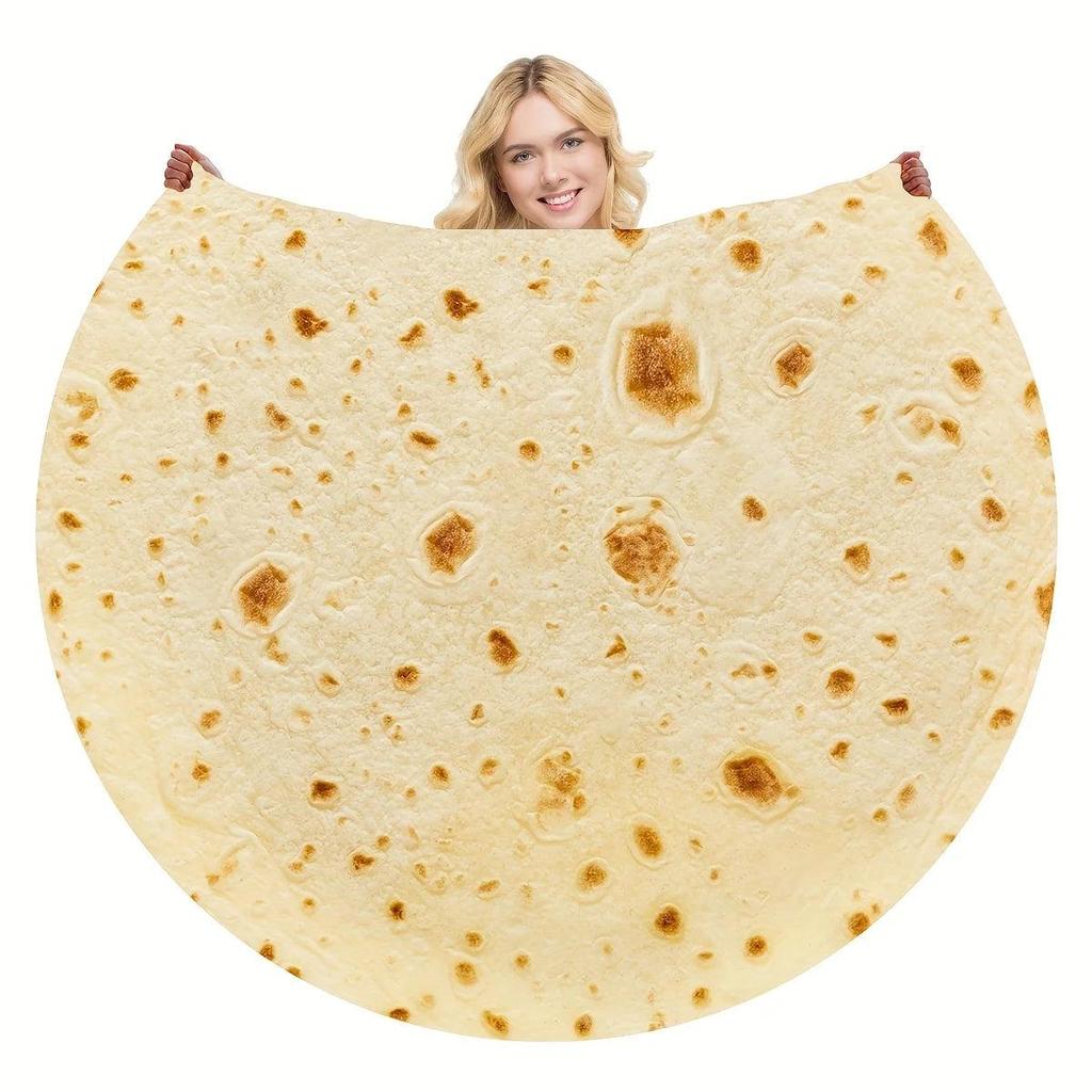 Funny Food Print Plush Throw Blanket by HitMyNeed