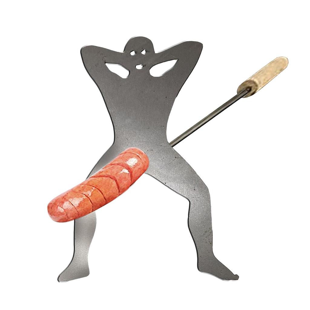 Funny Hot Dog Skewer Roasting Tool with Wooden Handle by HitMyNeed