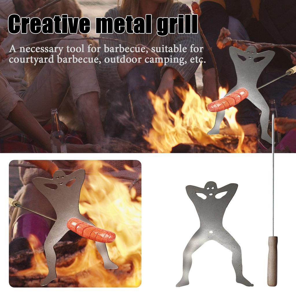 Funny Hot Dog Skewer Roasting Tool with Wooden Handle by HitMyNeed