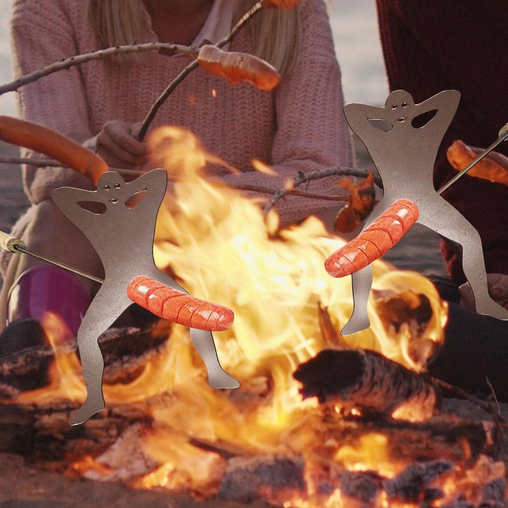 Funny Hot Dog Skewer Roasting Tool with Wooden Handle by HitMyNeed
