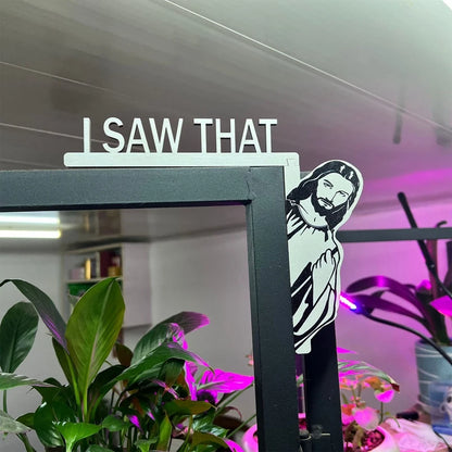 Funny Jesus I Saw That Wooden Door Hanger Sign by HitMyNeed