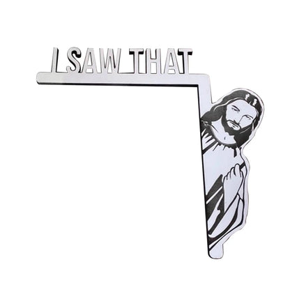 Funny Jesus I Saw That Wooden Door Hanger Sign right by HitMyNeed