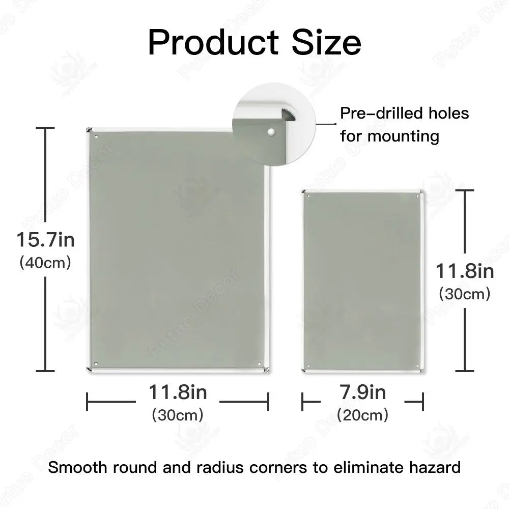 Funny Metal Bathroom Wall Art with Easy Mounting by HitMyNeed