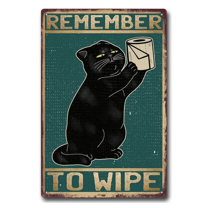 Funny Metal Bathroom Wall Art with Easy Mounting as-the-picture-10 20x30cm by HitMyNeed