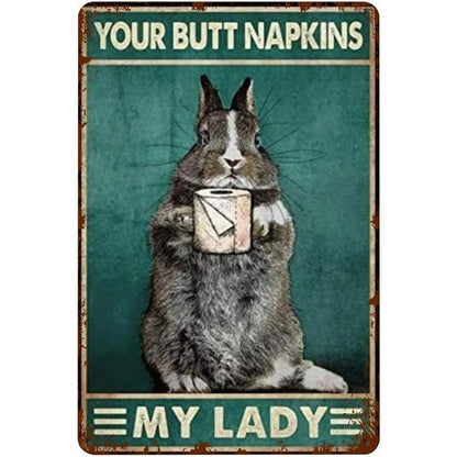 Funny Metal Bathroom Wall Art with Easy Mounting as-the-picture-18 20x30cm by HitMyNeed