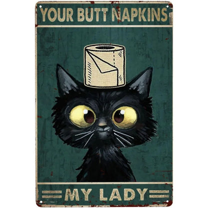 Funny Metal Bathroom Wall Art with Easy Mounting as-the-picture-21 40x30cm by HitMyNeed