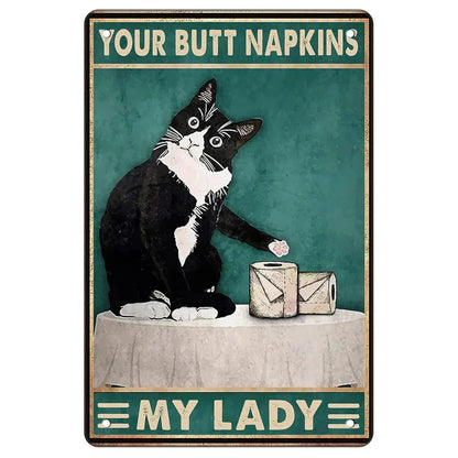 Funny Metal Bathroom Wall Art with Easy Mounting as-the-picture-23 40x30cm by HitMyNeed