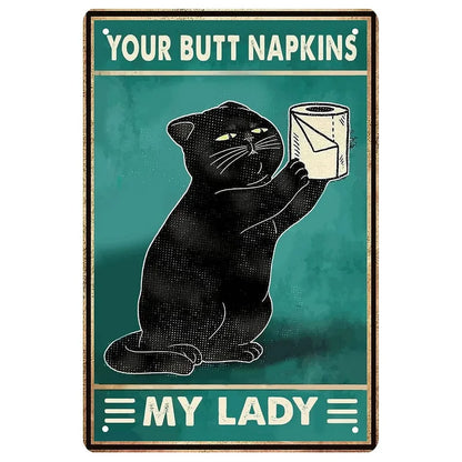 Funny Metal Bathroom Wall Art with Easy Mounting as-the-picture-24 20x30cm by HitMyNeed