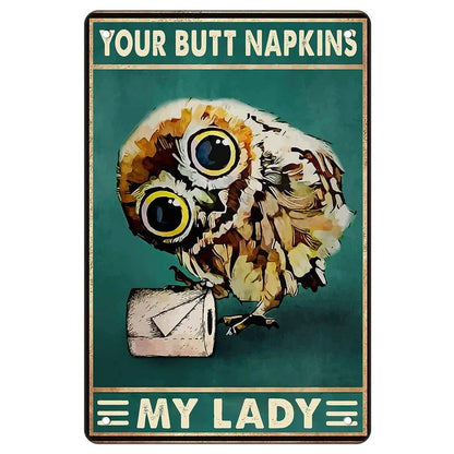 Funny Metal Bathroom Wall Art with Easy Mounting as-the-picture-26 20x30cm by HitMyNeed