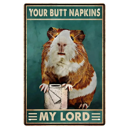 Funny Metal Bathroom Wall Art with Easy Mounting as-the-picture-27 40x30cm by HitMyNeed