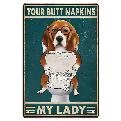 Funny Metal Bathroom Wall Art with Easy Mounting as-the-picture-4 40x30cm by HitMyNeed