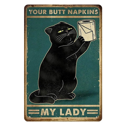 Funny Metal Bathroom Wall Art with Easy Mounting as-the-picture-7 20x30cm by HitMyNeed