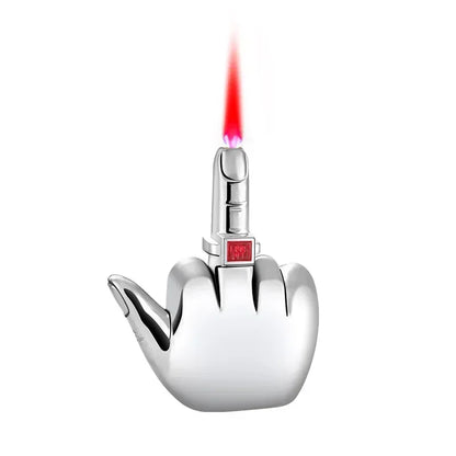 Funny Middle Finger Torch Lighter with Voice sliver by HitMyNeed